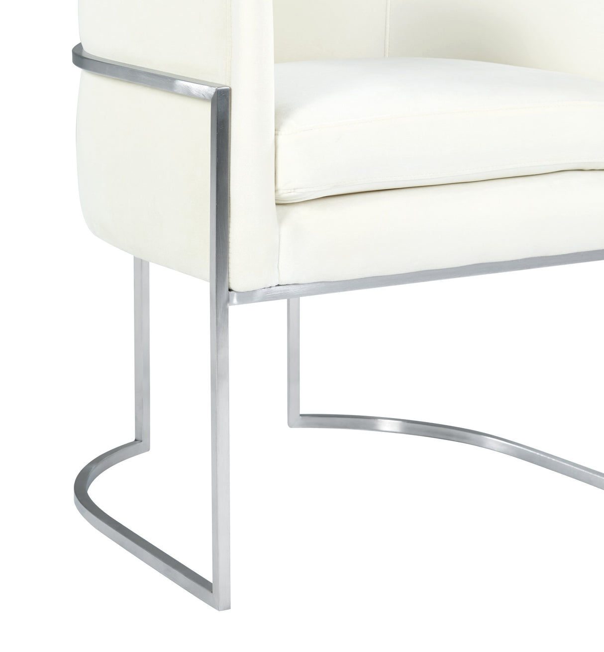Giselle Velvet Dining Chair with Silver Base