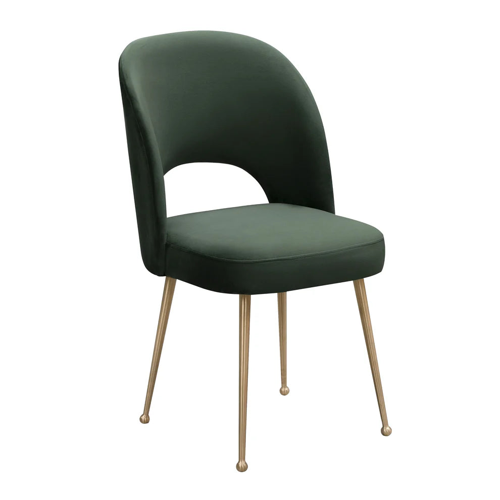 Swell Light Grey Velvet Chair