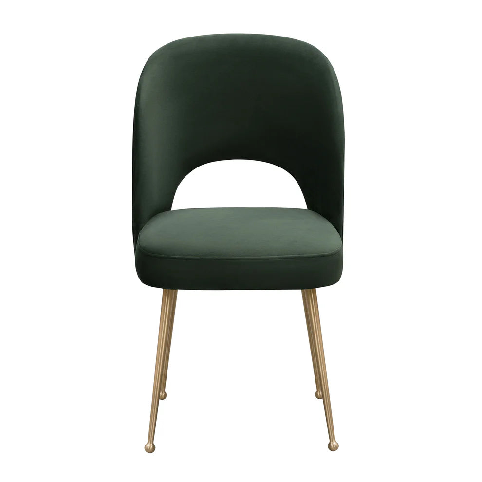 Swell Light Grey Velvet Chair