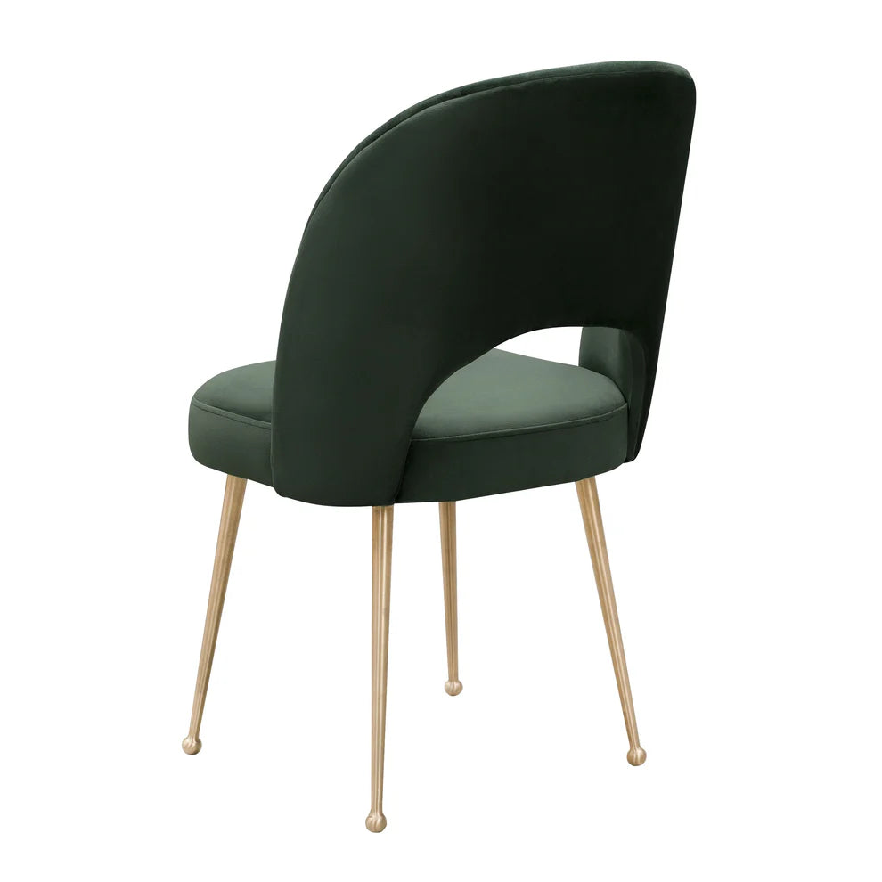 Swell Light Grey Velvet Chair