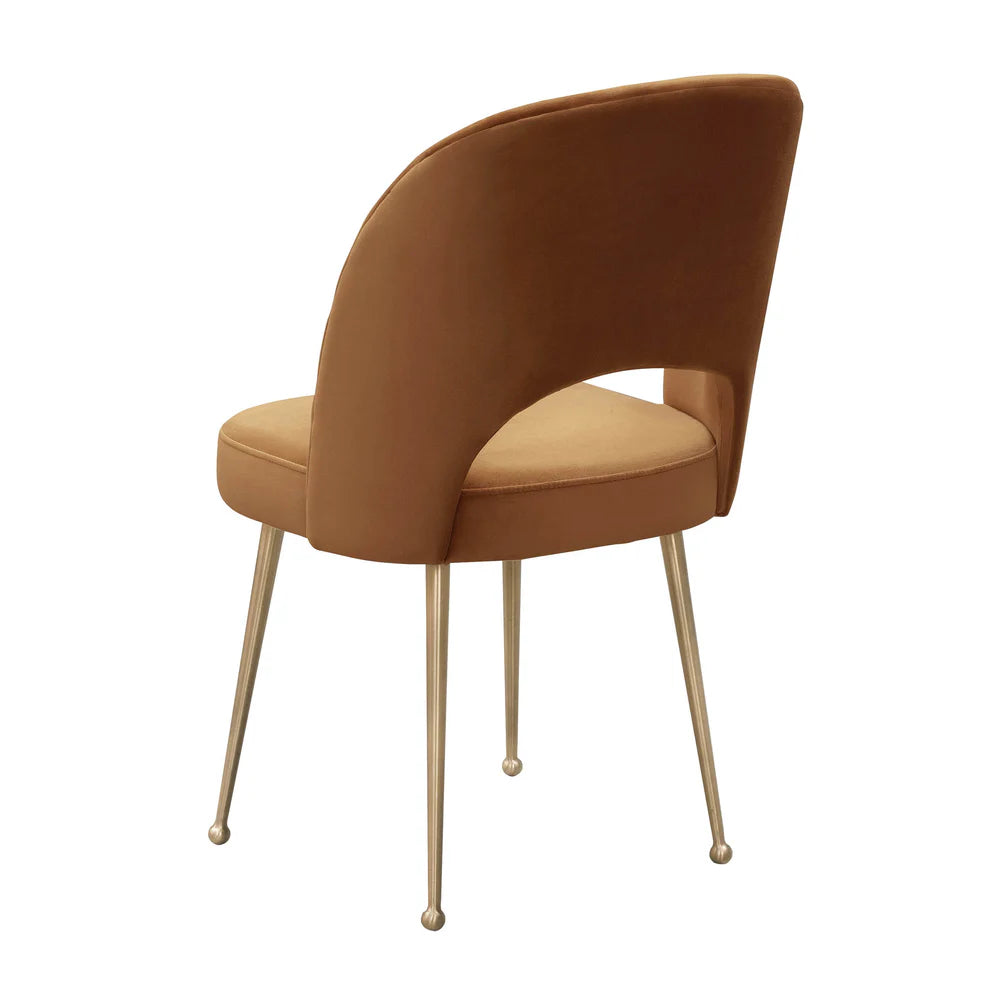 Swell Light Grey Velvet Chair