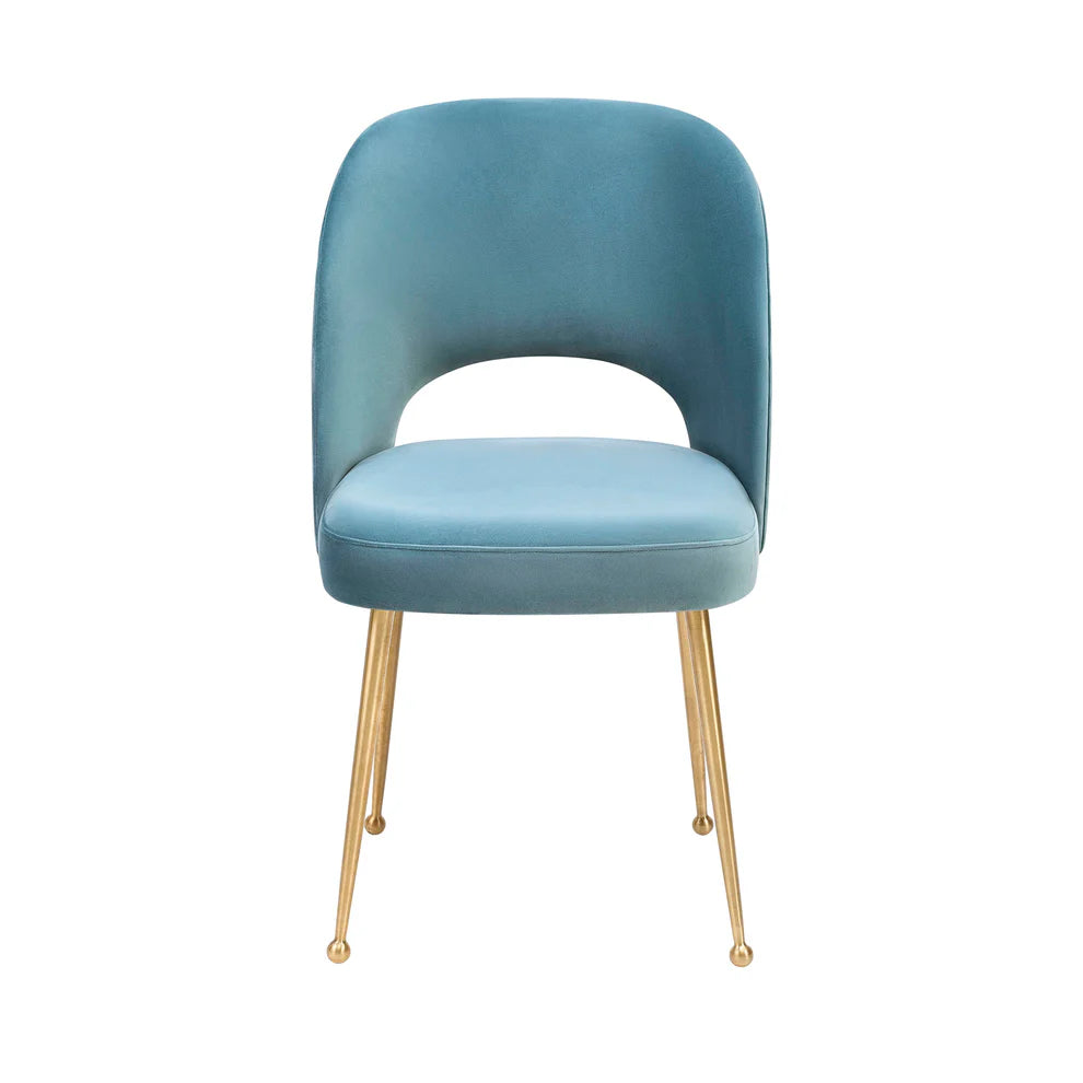 Swell Light Grey Velvet Chair