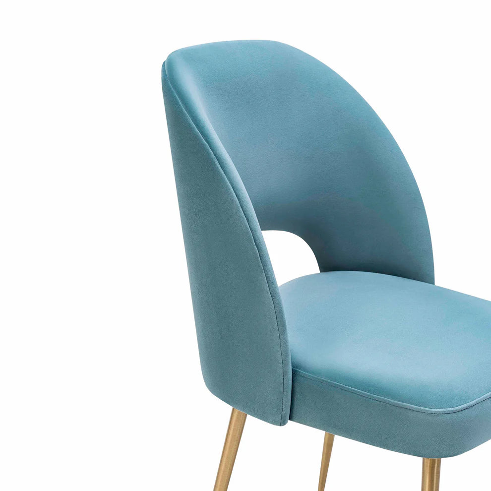 Swell Light Grey Velvet Chair