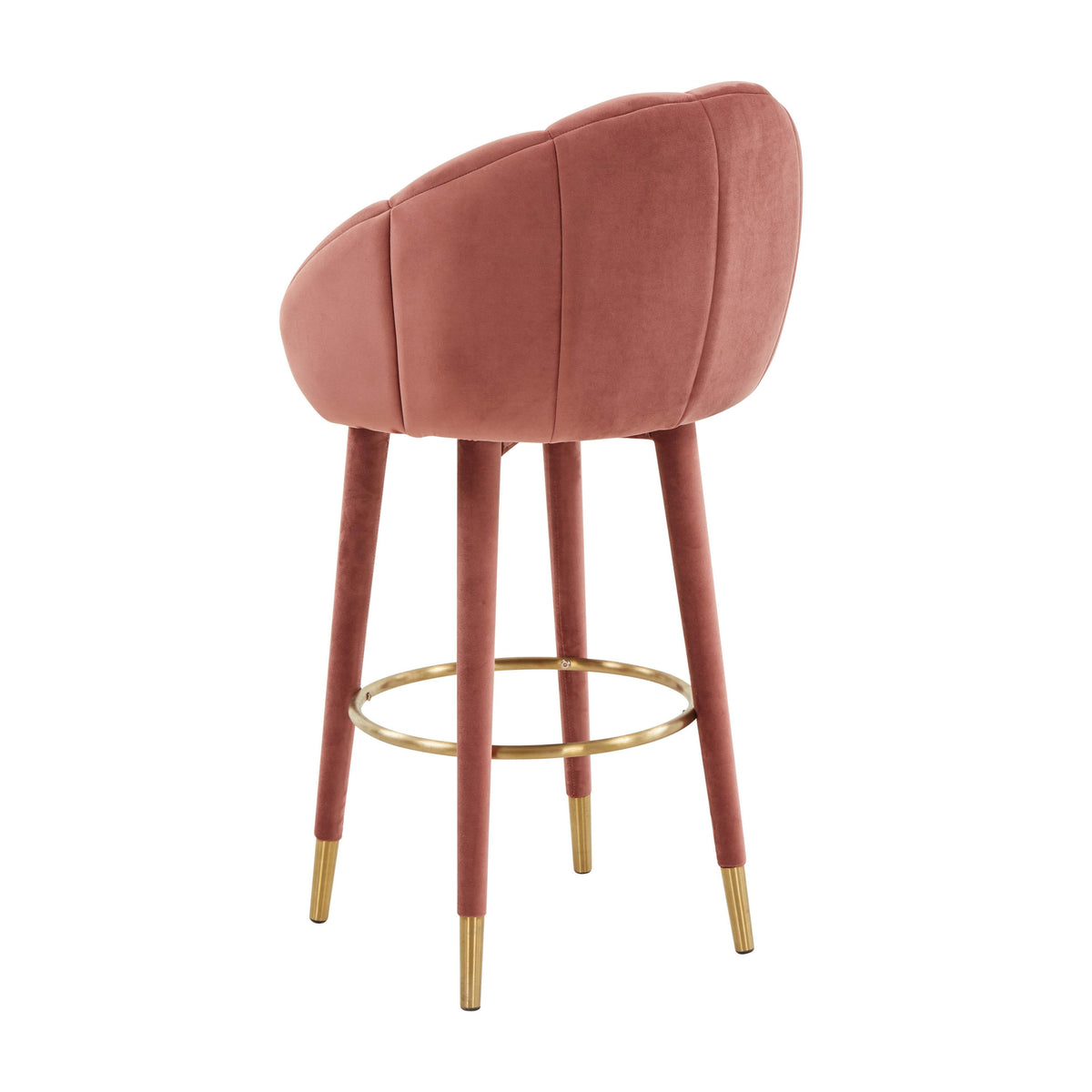 Myla Performance Velvet Swivel Stool - View 13