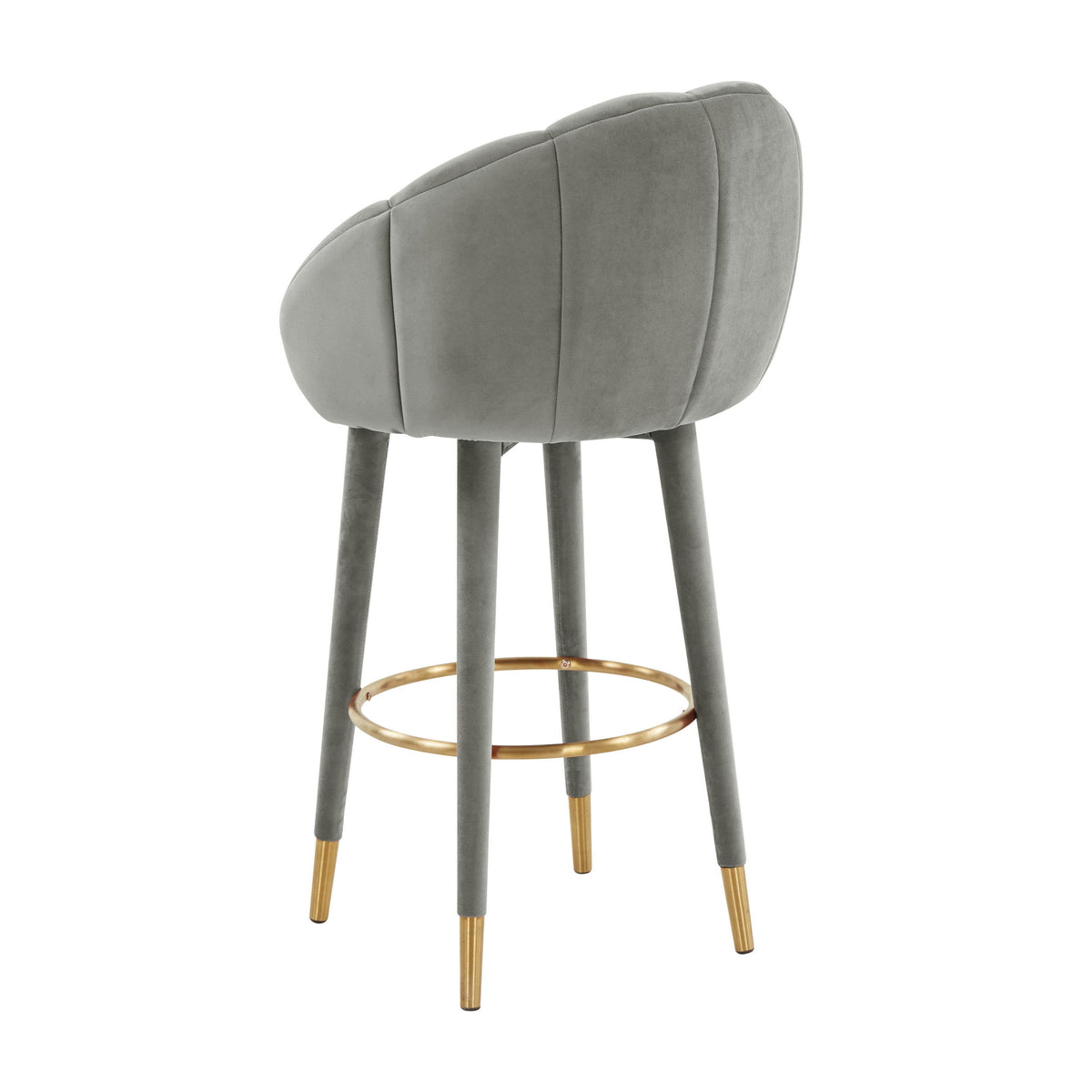 Myla Performance Velvet Swivel Stool - View 28