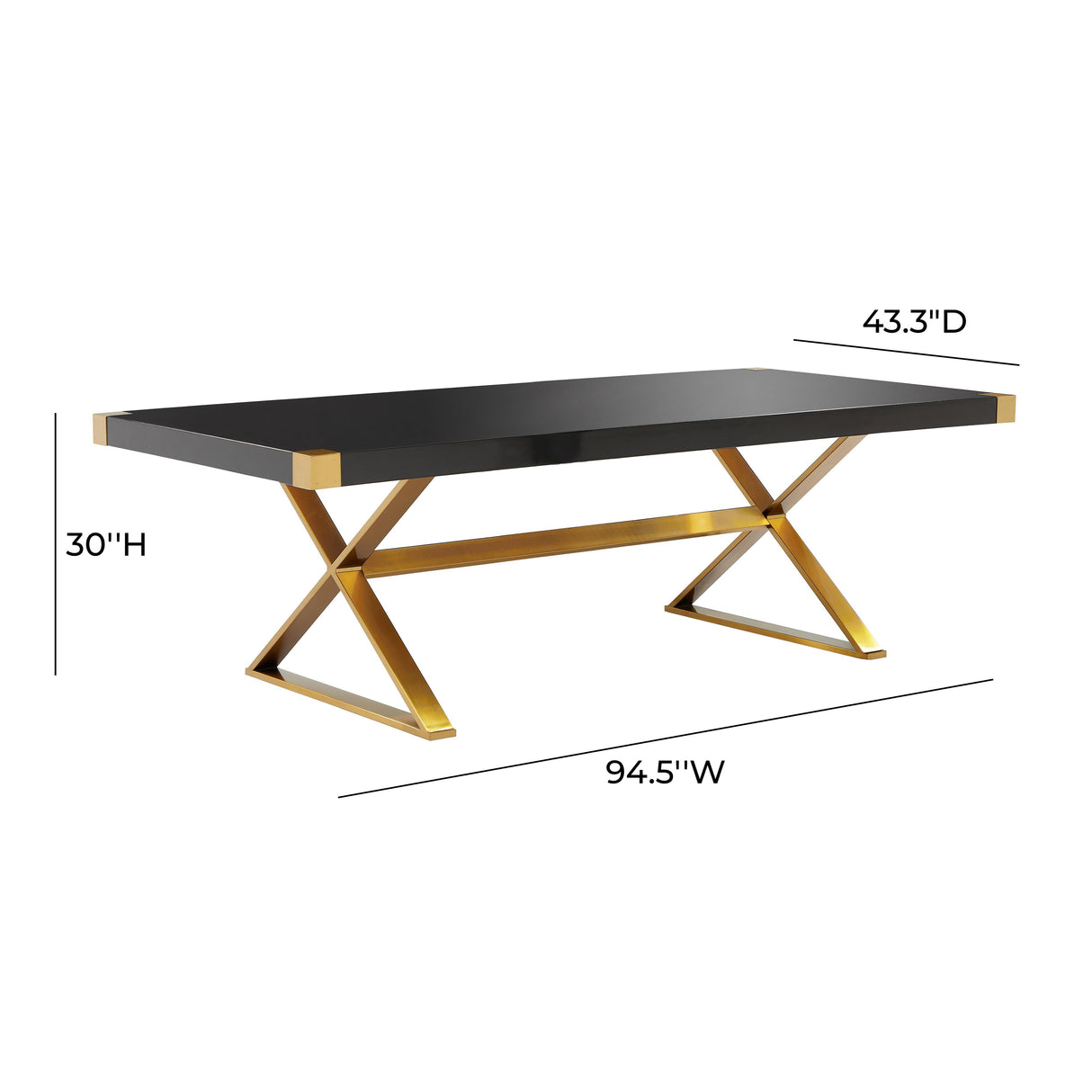 Adeline 95" Lacquer Rectangular Dining Table