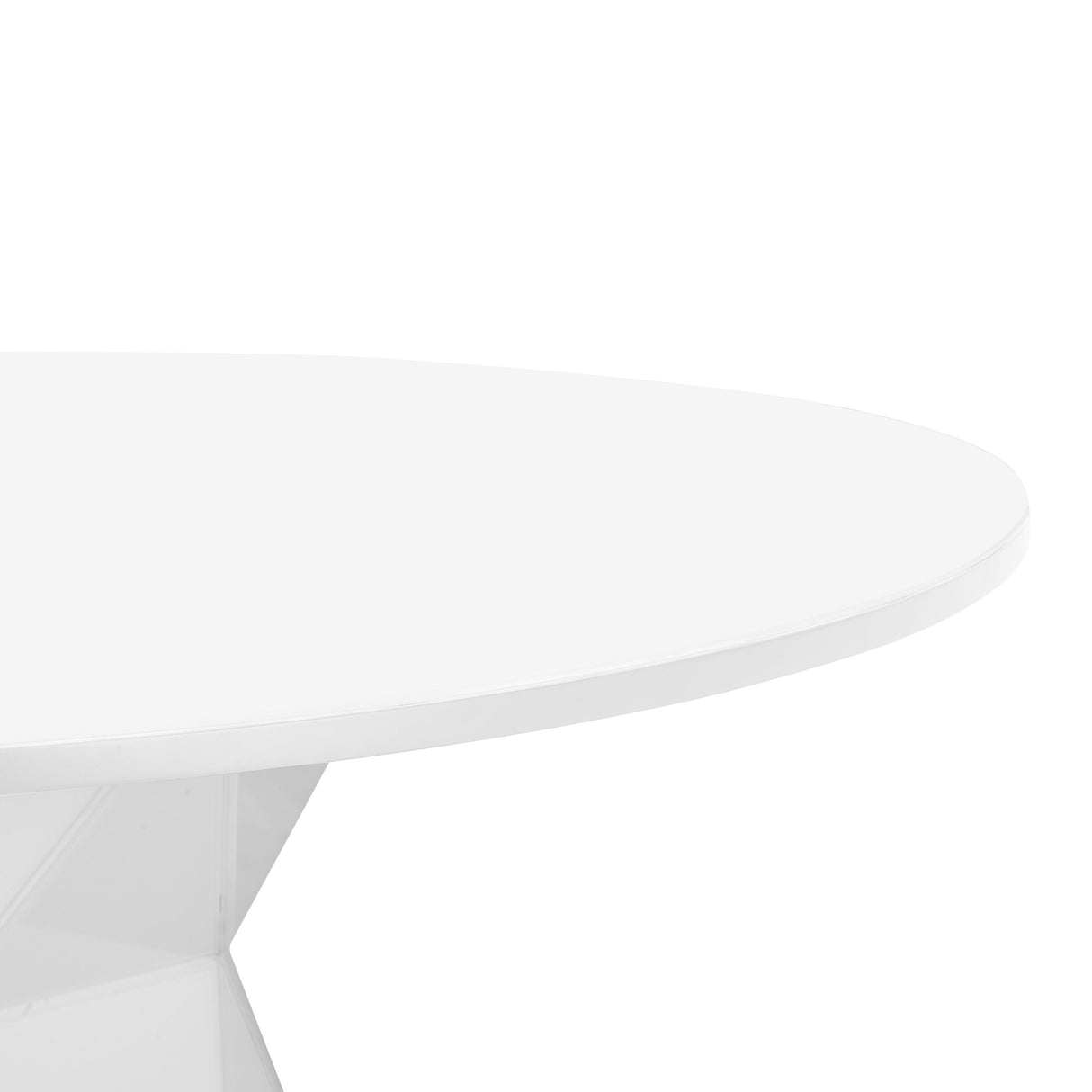 Iris 56" Glass Round Dining Table