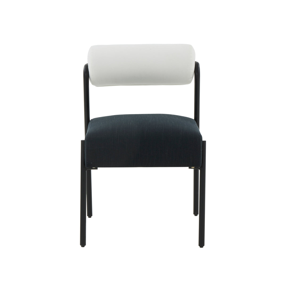 Jolene Cream and Black Performance Linen Dining Chair - Set of 2