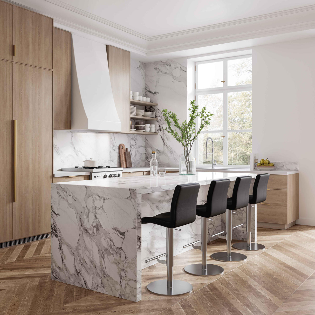 Paddy Performance Vegan Leather Adjustable Stool