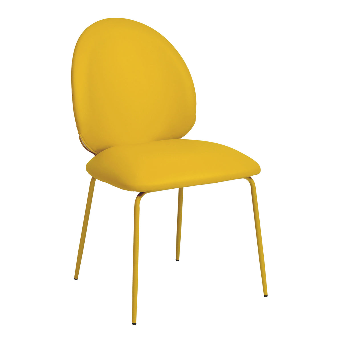 Pair of Lauren vegan leather dining chairs side by side