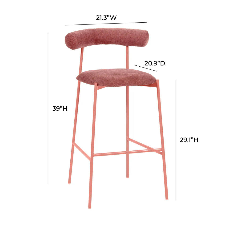 Liliana Mauve Performance Velvet Counter Stool