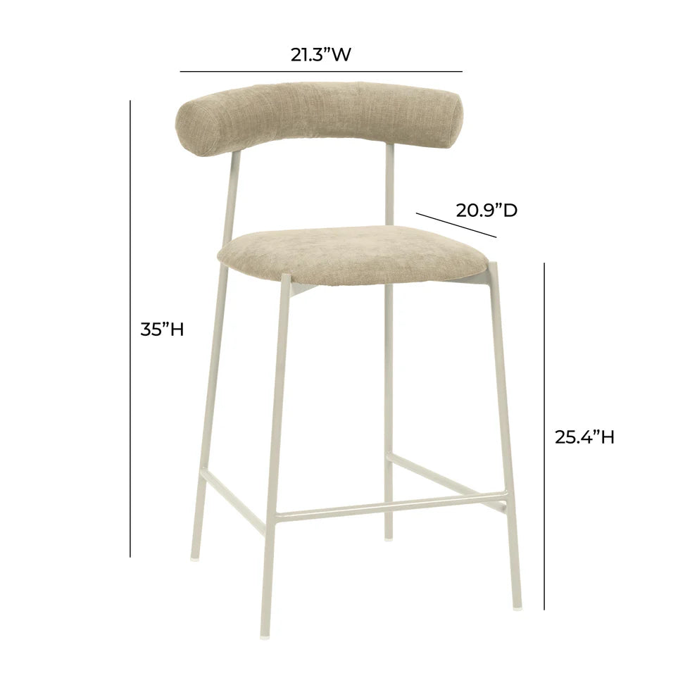 Liliana Mauve Performance Velvet Counter Stool