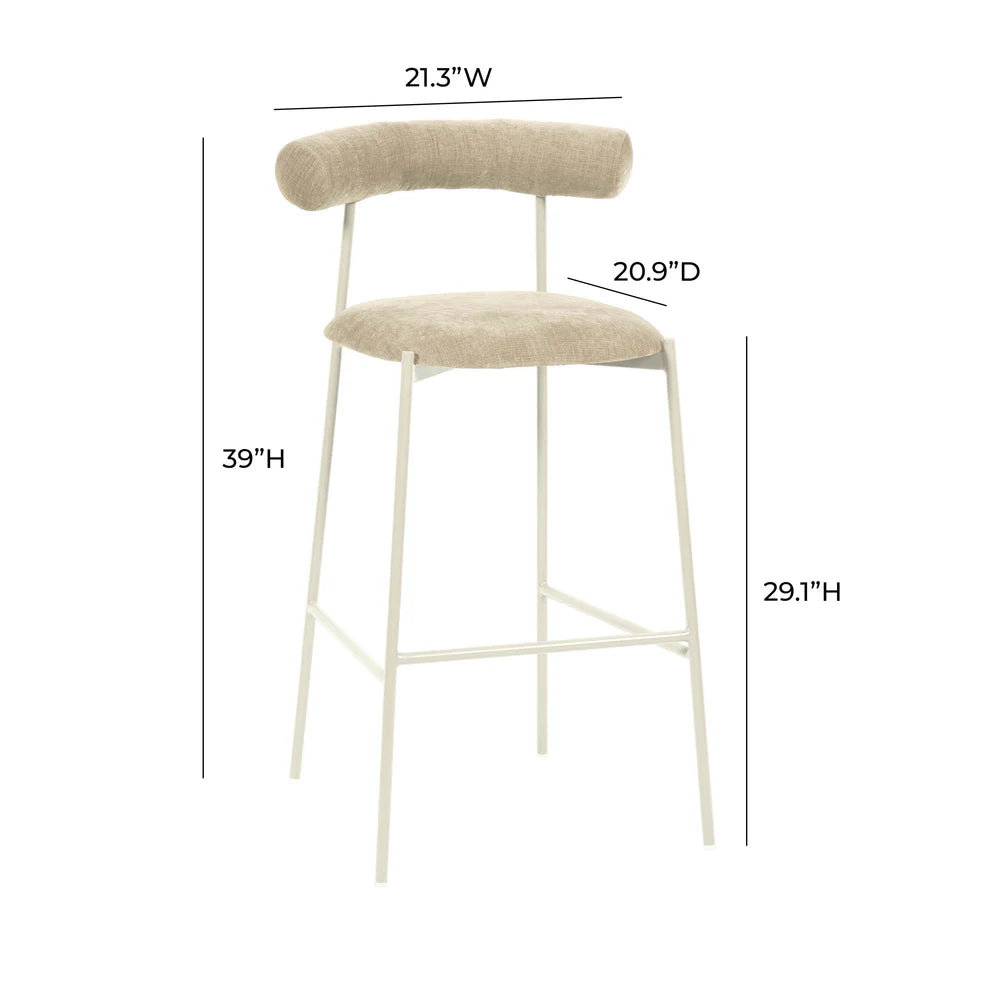 Liliana Mauve Performance Velvet Counter Stool