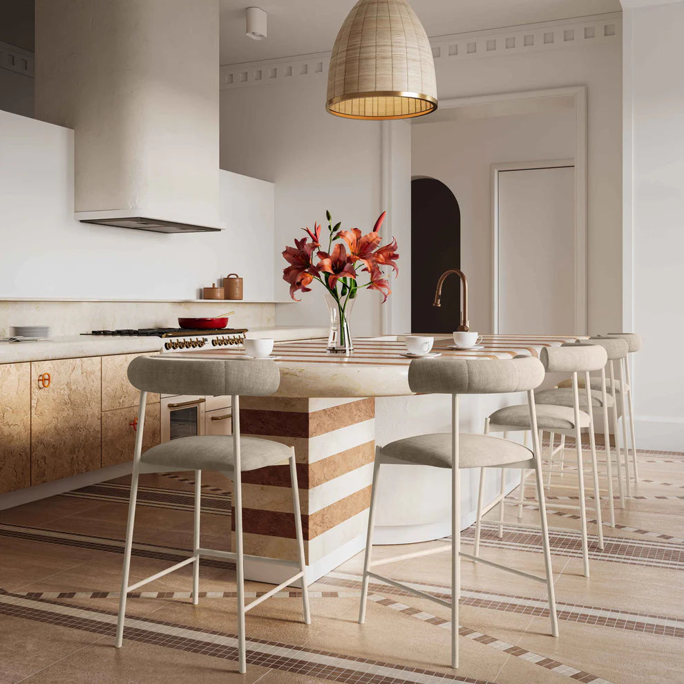 Liliana Mauve Performance Velvet Counter Stool