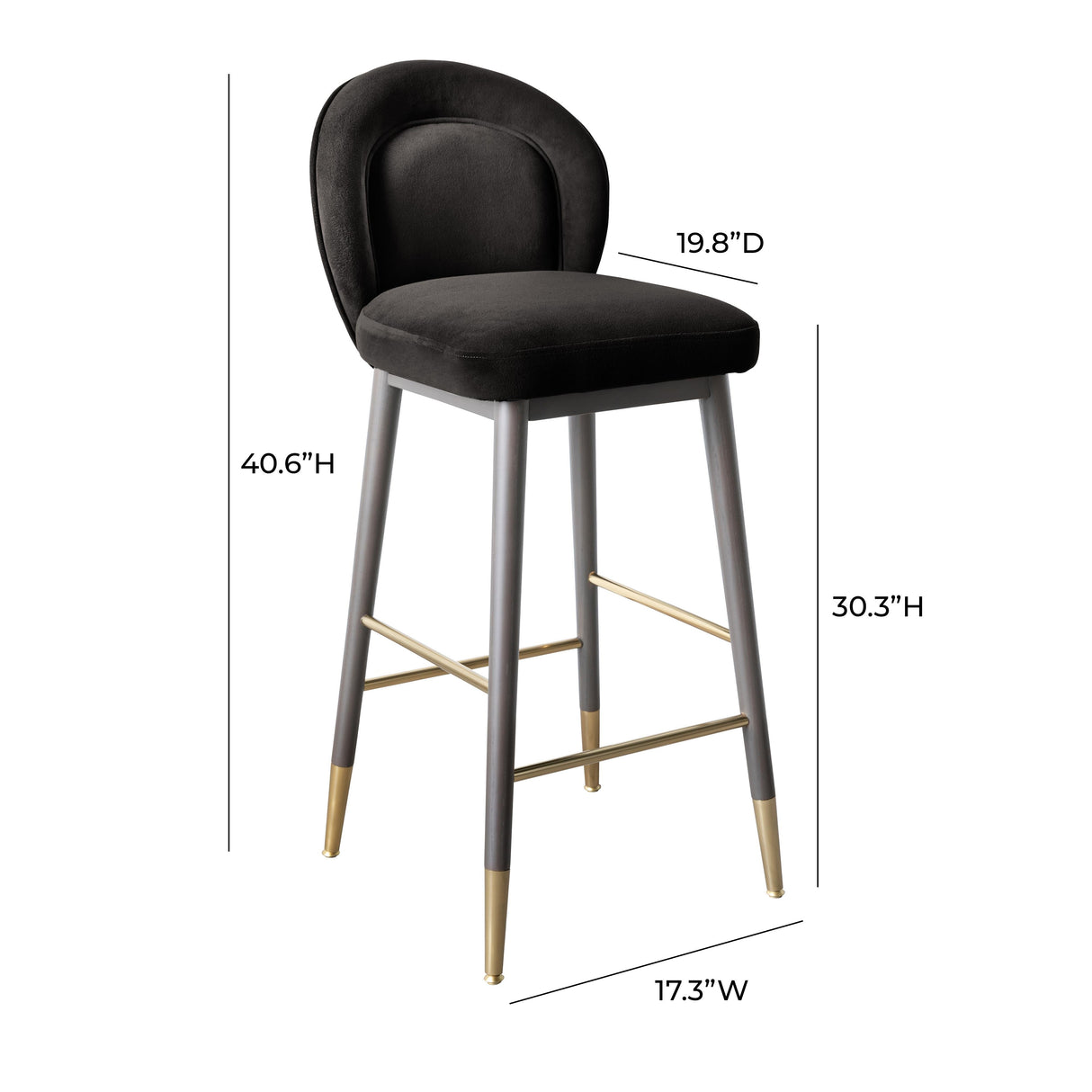 Hailey Velvet Stool