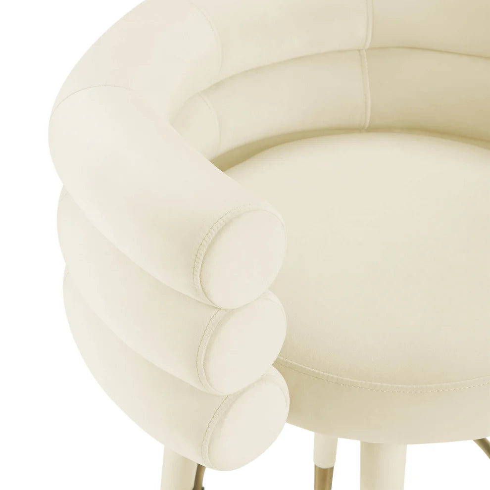 Betty Black Velvet Counter Stool