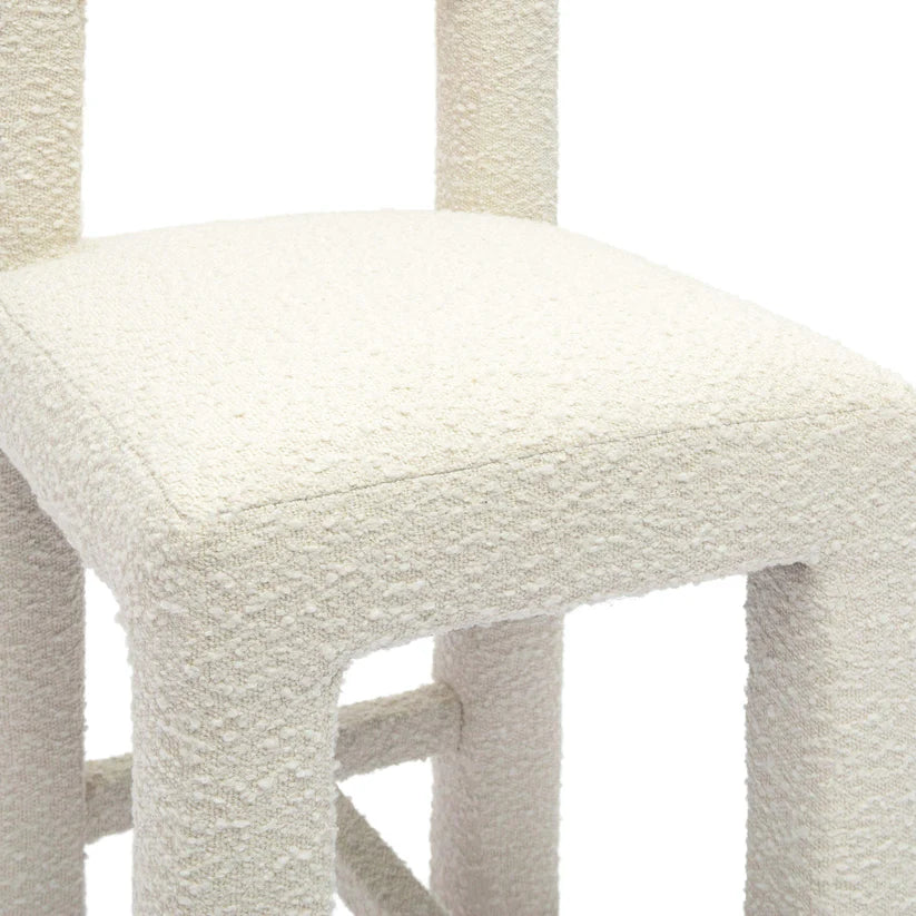 Hazel Black Boucle Counter Stool