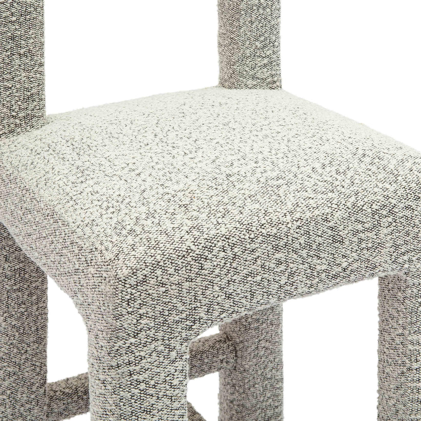 Hazel Black Boucle Counter Stool