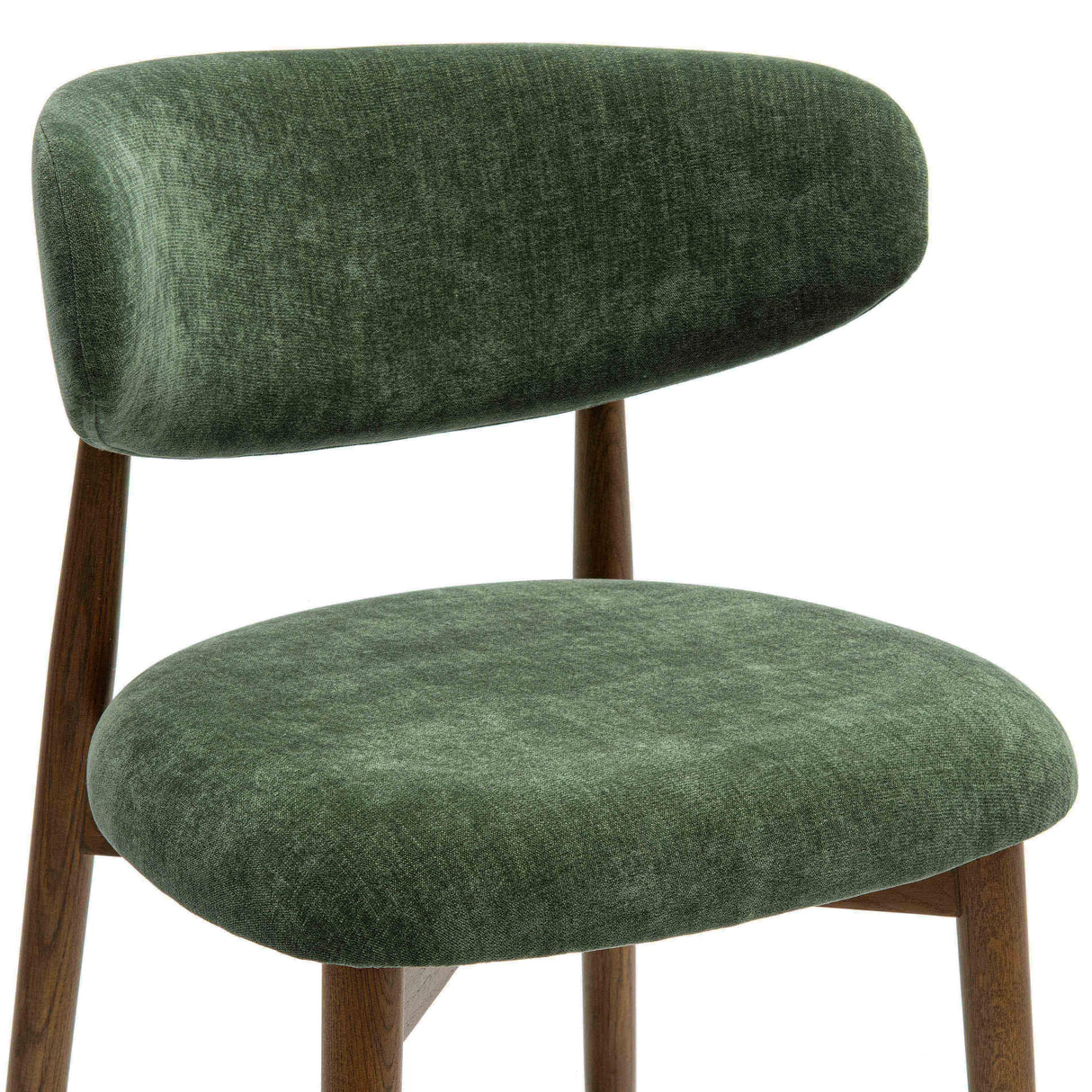 Zinea Forest Green Performance Textured Velvet Dining Chair