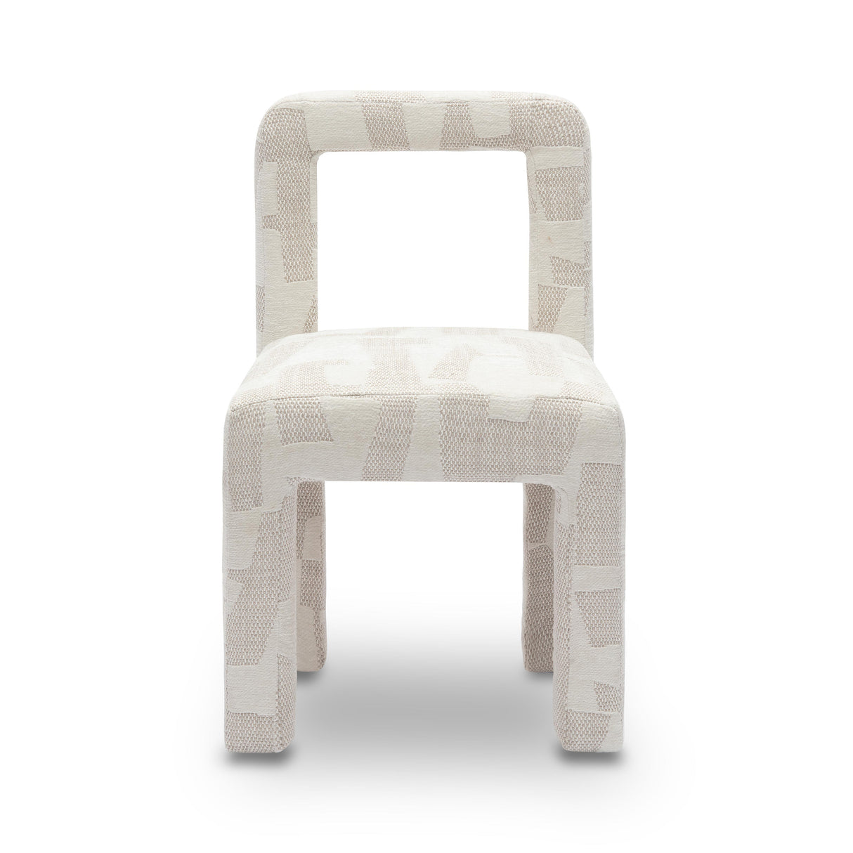 Hazel Cream Patterned Jacquard Dining Chair