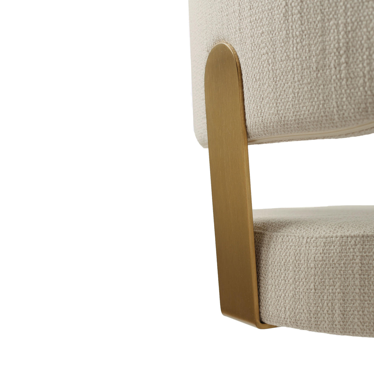 Primrose Cream Textured Performance Fabric Adjustable Stool