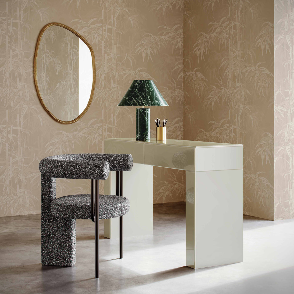 Synn Black Performance Boucle Dining Chair