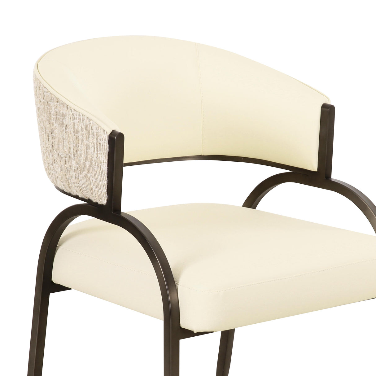 Tatum Vegan Leather 2-Tone Dining Chair