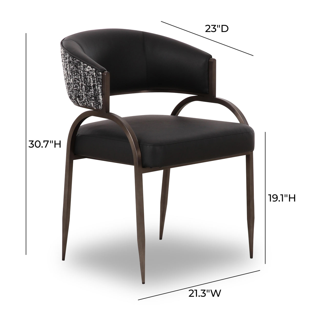 Tatum Vegan Leather 2-Tone Dining Chair