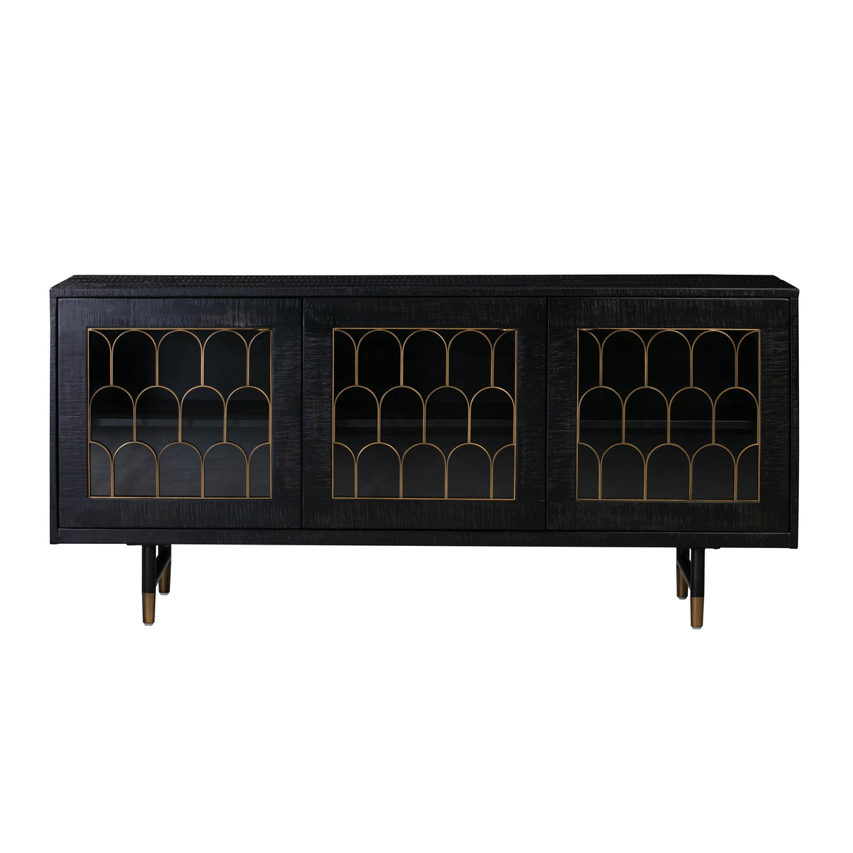 Gatsby 66" Black Acacia Wood Buffet