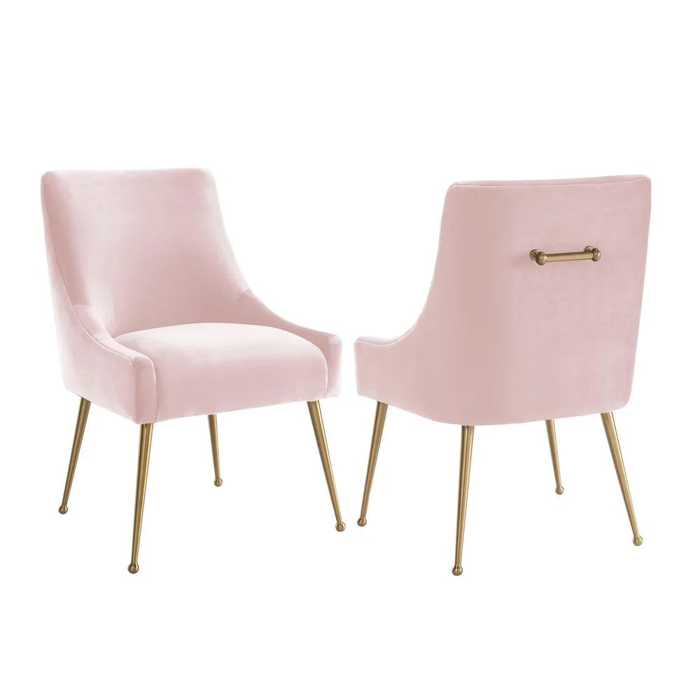 Beatrix Cognac Velvet Side Chair