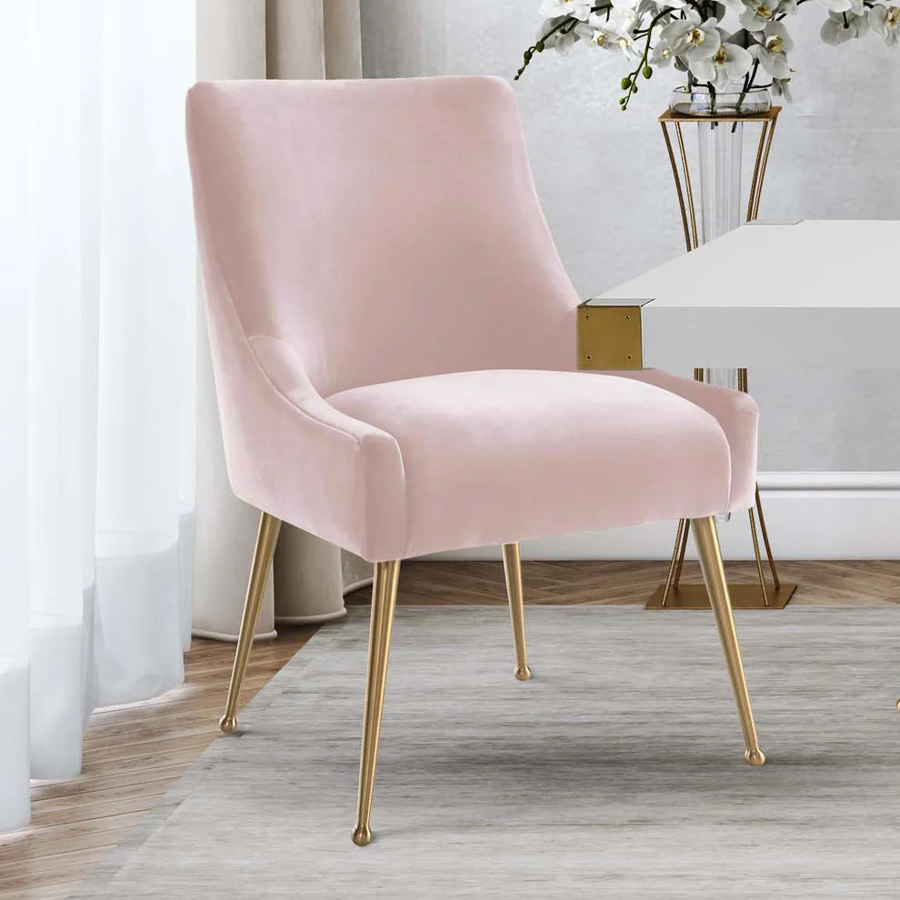 Beatrix Cognac Velvet Side Chair