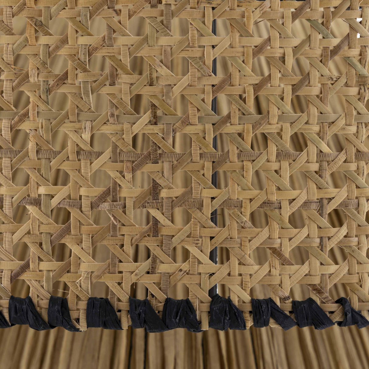 Rylie Natural & Black Raffia Pendant Lamp