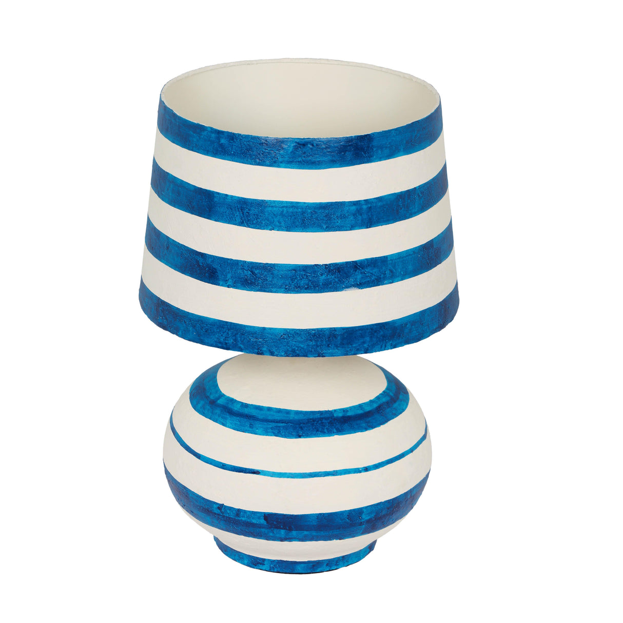 Positano Striped Papier Mache Table Lamp