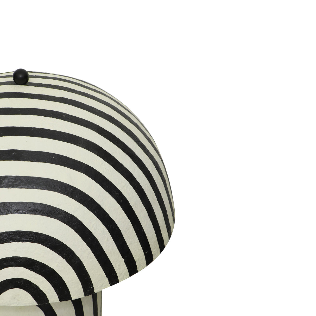 Maiori Black Striped Papier Mache Floor Lamp