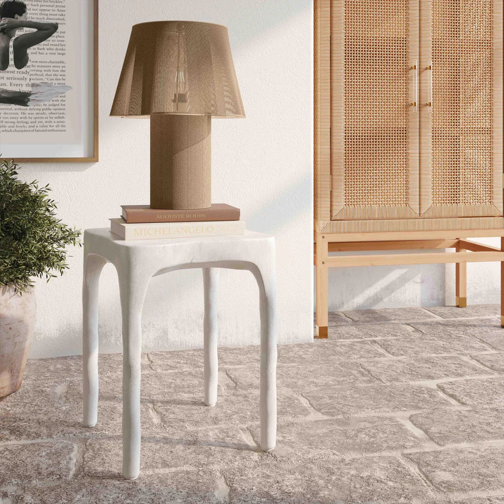 Corrine Beige Linen Table Lamp