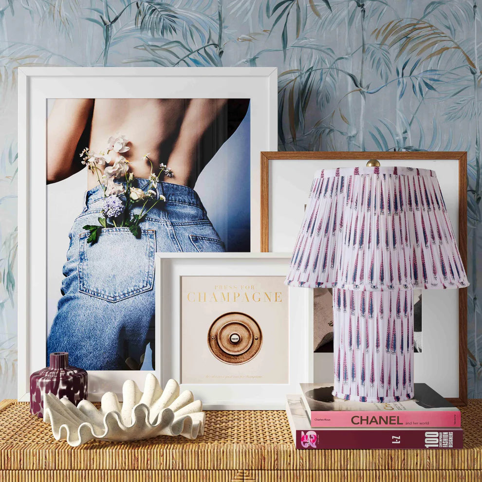 Corrine Beige Linen Table Lamp