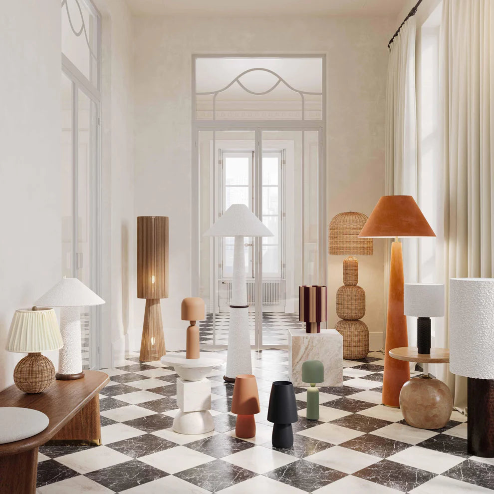 Graham Terracotta Velvet Floor Lamp