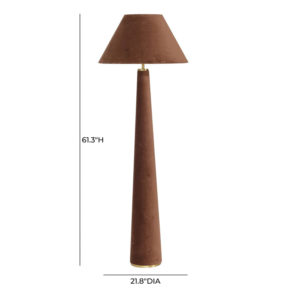 Graham Terracotta Velvet Floor Lamp