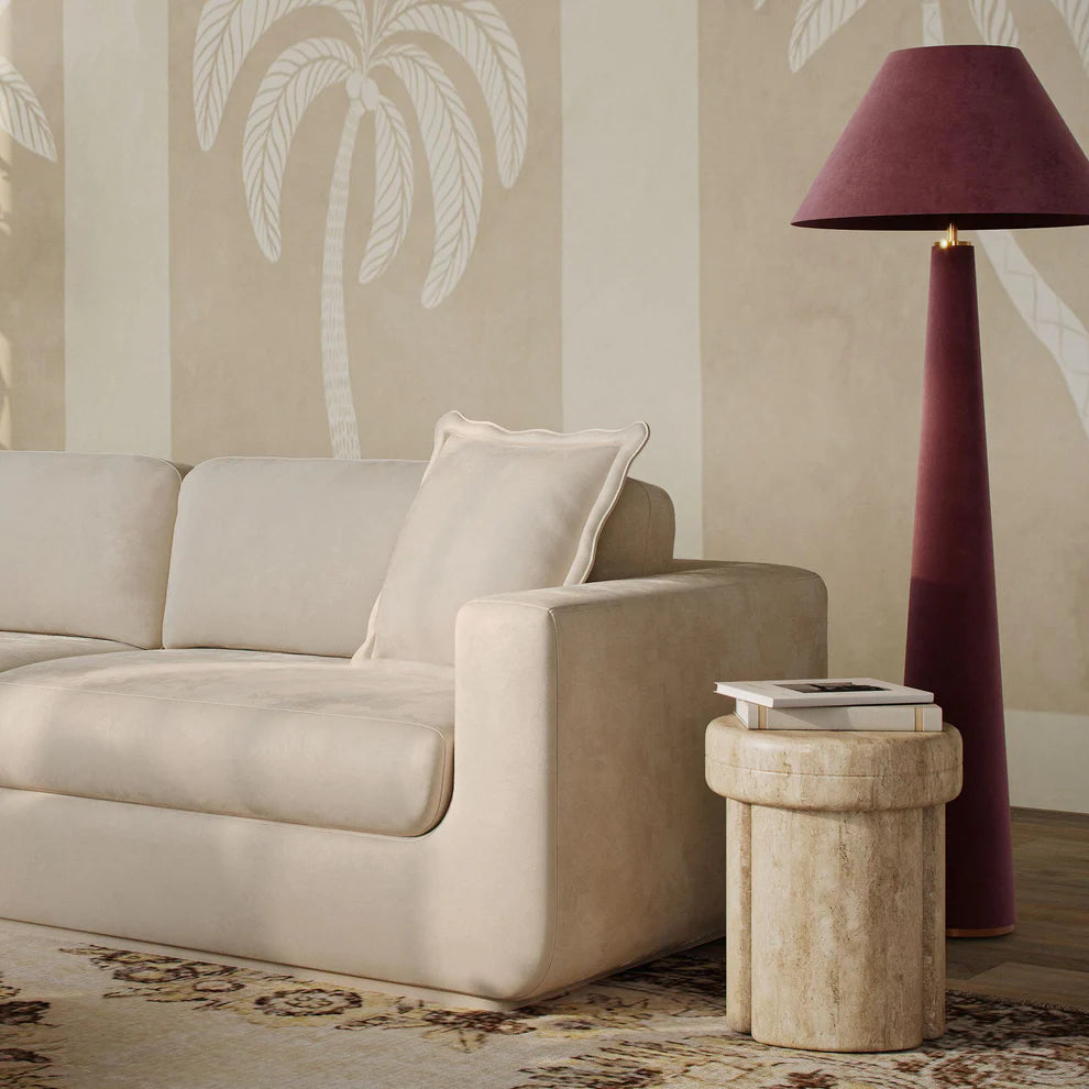 Graham Terracotta Velvet Floor Lamp