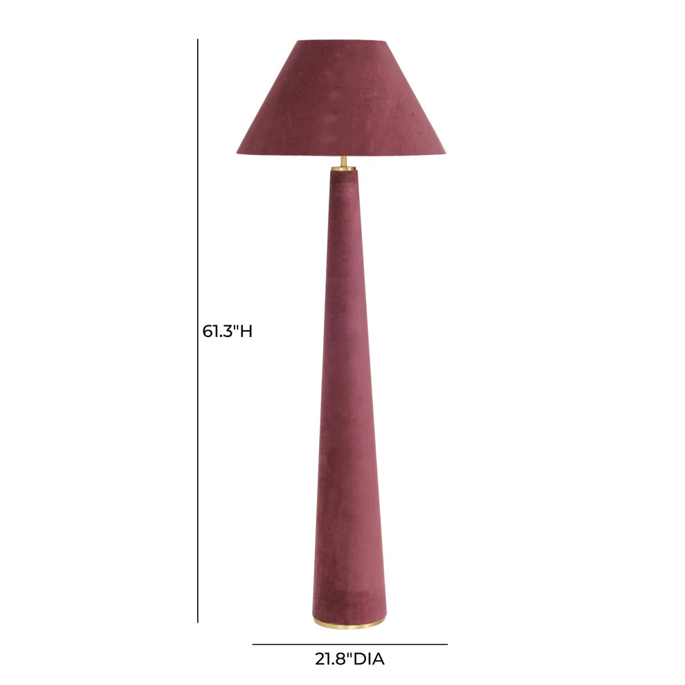 Graham Terracotta Velvet Floor Lamp