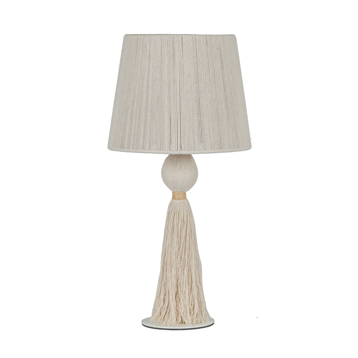 Samba White Cotton Table Lamp - View 1