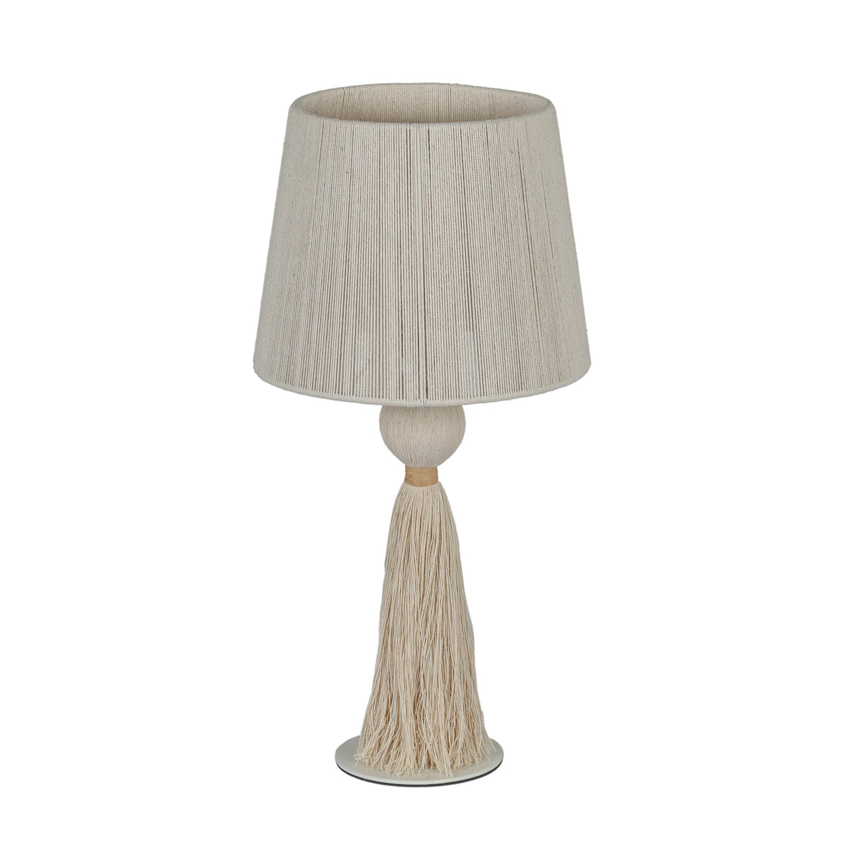 Samba White Cotton Table Lamp - View 3