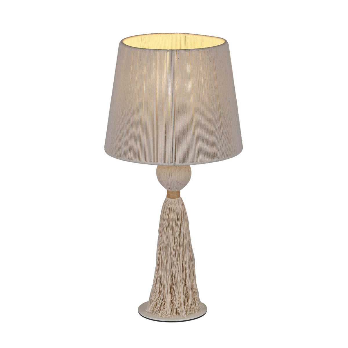 Samba White Cotton Table Lamp - View 4