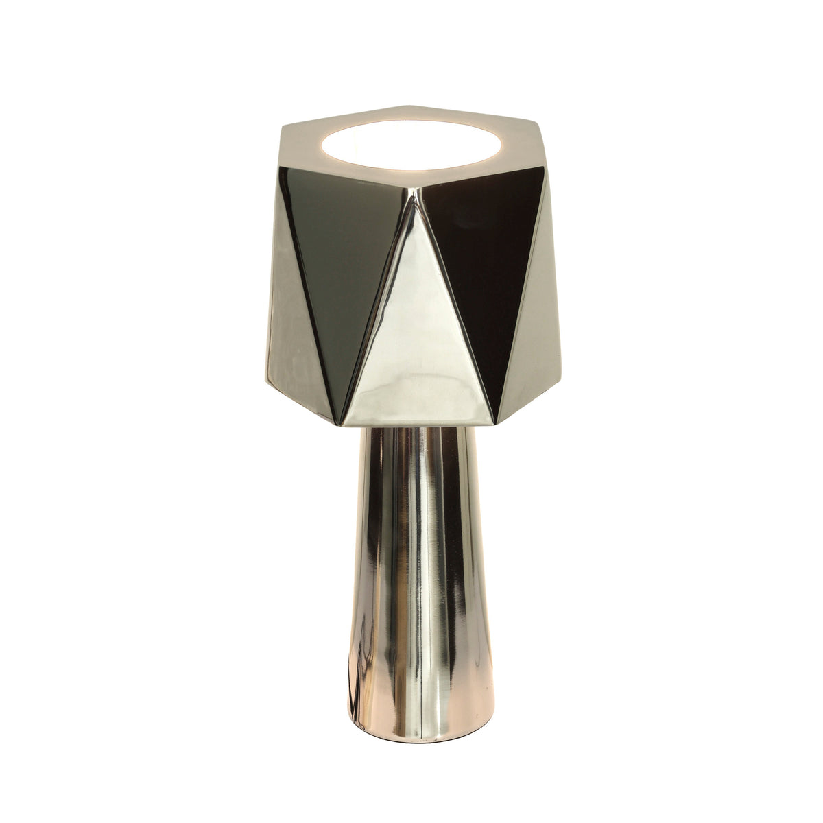 Polished Nickel Table Lamp - View 3