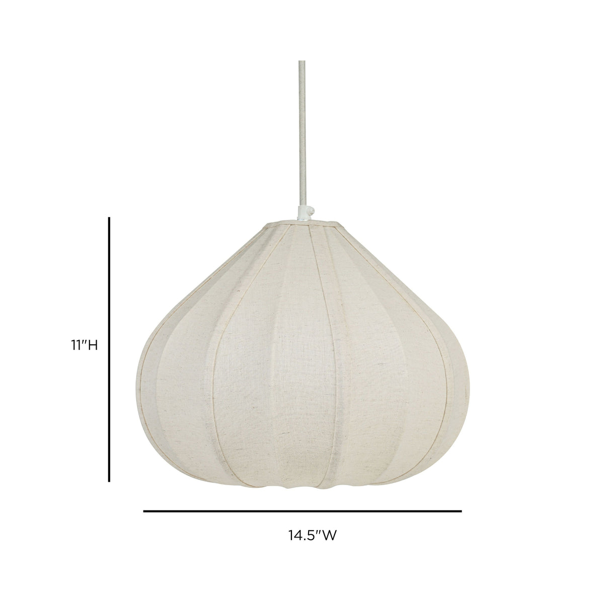 Zubeda Cotton Teardrop Pendant Lamp - View 6