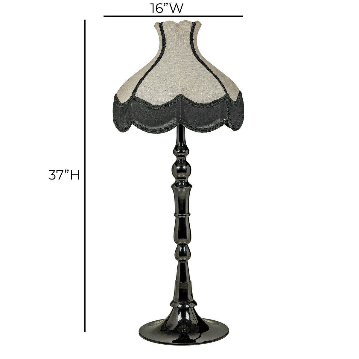 Buchanan Black Aluminum Table Lamp - View 6