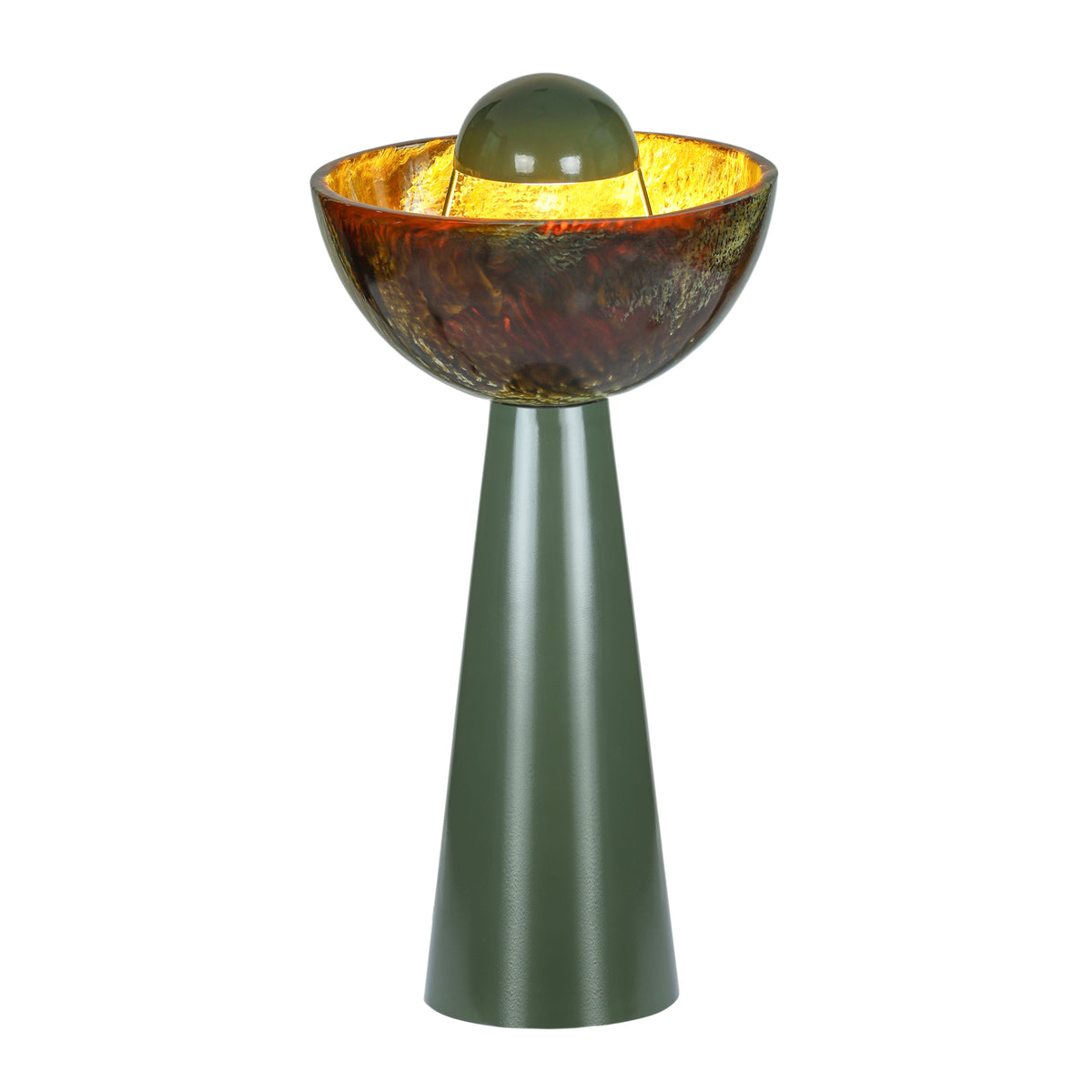 Rising Green Resin Table Lamp - View 3