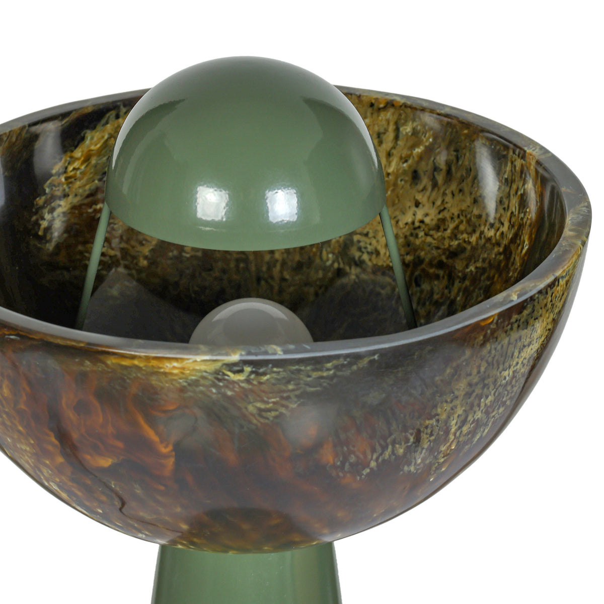 Rising Green Resin Table Lamp - View 5