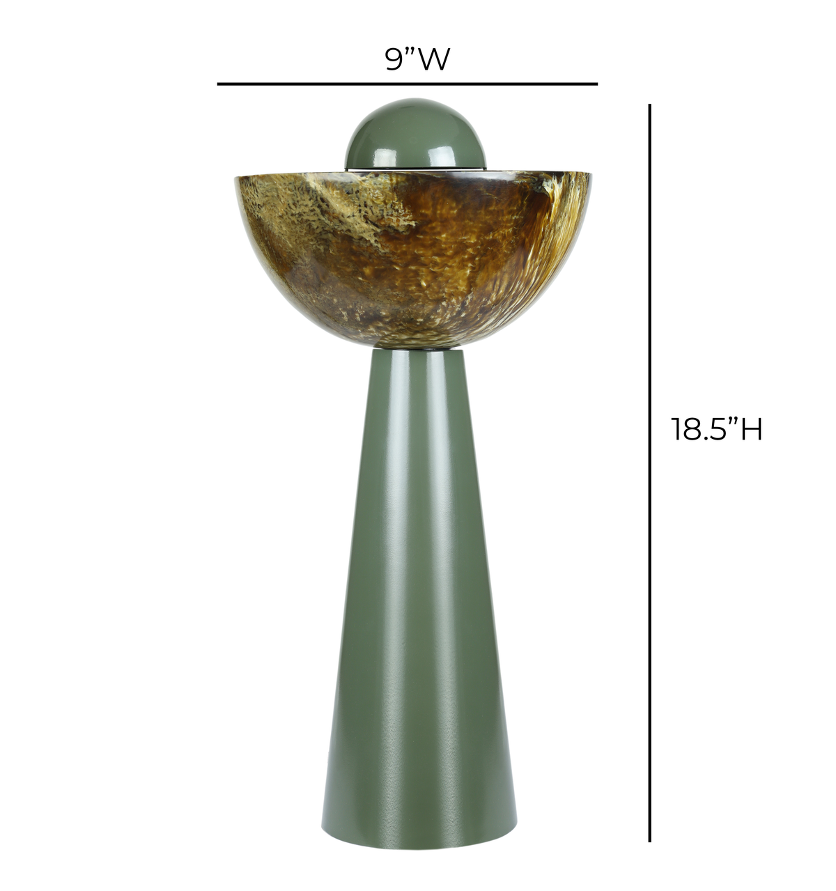 Rising Green Resin Table Lamp - View 6
