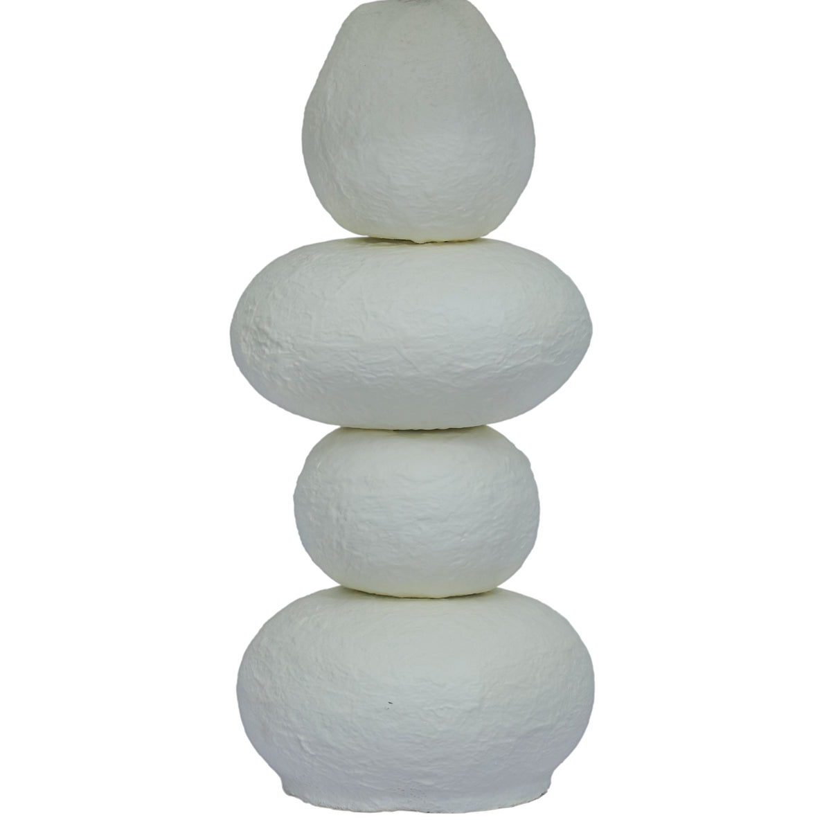 Pebble Cream Papier Mache Table Lamp - View 3